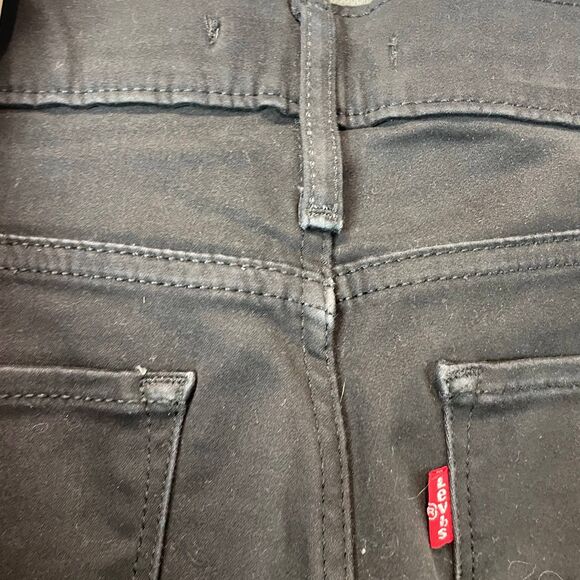 Levi’s 720 Jeans Women's 31 Black Stretch Raw Hem Super Skinny Zip Fly Outdoor - Picture 12 of 13